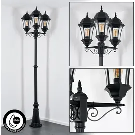hofstein Wegeleuchte Metall/Glas 250 cm ohne Leuchtmittel schwarz