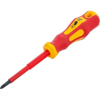 BGS VDE-Schraubendreher Kreuzschlitz PH1 Klingenlänge 80 mm