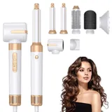 ZOYDP 7 in 1 Hairstyler 1400W, Airstyler mit Rotierende Warmluftbürste, rundföhnbürst, Glättbürste, Diffusor, 110000 RPM High-Speed ionen haartrockner für Glätten, Locken und Föhnen Sie Trockenes Haar