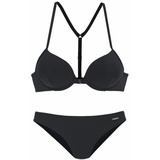 bruno banani Push-Up-Bikini Gr. 32, Cup A, schwarz Gr.32