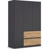 Rauch Drehtürenschrank »Kleiderschrank Schrank Garderobe Wäscheschrank COSTA in 3 Breiten«, viel Platz, grifflose Front und Push-to-Open Funktion MADE IN GERMANY, grau