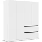 Rauch Drehtürenschrank Costa 181 x 197 x 54 cm Schwarz/Weiß