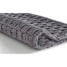 KLEINE WOLKE Badteppich Matino 60 x 100 cm Mischgewebe Grau Schiefer