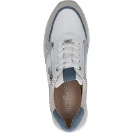 CAPRICE Sneaker flach aus Leder mit Reißverschluss, Weiß (White/Silver), | Gr.: 40