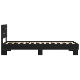vidaXL Bettgestell mit Kopfteil Schwarze Eiche 80 x 200 cm