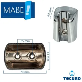 tecuro Wannenset ew-easy-100 - mit 5 Funktionen Handbrause, Brauseschlauch 125 cm, Wandhalter