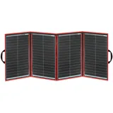 DOKIO Solarpanel Faltbar 200W 18V Kit Monokristalline mit Solar Ladegerät (LCD Anzeige + 2 USB Ausgang) und Kabel Für 12V Kfz Batterie, AGM, GEL, Säurebatterie, Generatoren plug and play