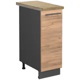 Vicco Apothekerschrank Fame-Line, 30 cm, AP Eiche, Goldkraft Eiche/Anthrazit - Gold