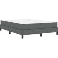 VidaXL Boxspringbett mit Matratze Dunkelgrau 140 x 200 cm