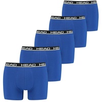 HEAD Herren Boxershorts, 5er Pack - Basic Boxer Trunks ECOM, Stretch Cotton Blau M