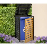 Tchibo - Mülltonnenverkleidung - 69,5x67x112cm - schwarz - Fichtenholz