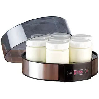 Rosenstein & Söhne Jogurtmaker: Joghurt-Maker mit Zeitschaltuhr, 7 Portionsgläser je 190 ml, 20 Watt (Yoghurtbereiter, Joghurt Automat, frei)