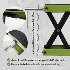 Trutzholm Hubtisch Stahl 95-370 mm grün höhenverstellbar
