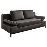 SUN GARDEN Schlafsofa Stoff 2-Sitzer Anthrazit