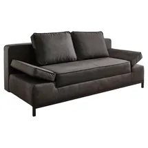 SUN GARDEN Schlafsofa Stoff 2-Sitzer Anthrazit