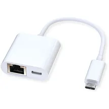Roline USB 3.2 Gen 2 Typ C zu Gigabit Ethernet Konverter + 1x PD Port, 100W