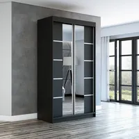 Mebloland Schwebetürenschrank, ERA Kleiderschrank 2-türig mit Spiegel, Garderobe 120