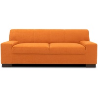 DOMO. Collection Norma Sofa , 2-Sitzer Couch , 2er Garnitur, 194x85x74 cm , Stoff orange gelb