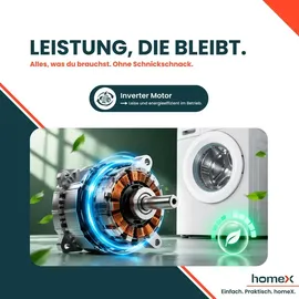 Homex WF1014H1A-W Waschmaschine (10 kg, 1400 U/min)