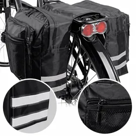 Preiswert & Gut Fahrradtasche Gepäckträger Doppel 46L schwarz