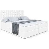 altdecor Boxbett, Weiß Kunstleder - Weiß