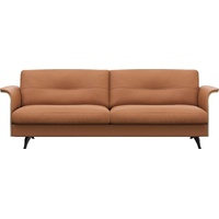 FLEXLUX 3-Sitzer Glow Designsofa, bequem und komfortabel durch hochwertigen Sitzaufbau, Skandinavisches Design, In hochwertiger Verarbeitung braun