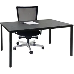 Mendler Schreibtisch Braila, Konferenztisch Bürotisch Seminartisch, 120x80cm MDF ~ schwarze Eiche-Optik