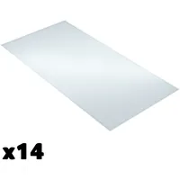 Tectake tectake® 14er Set Doppelstegplatten, 10,25 m2 Gesamtfläche, individuell zuschneidbar, wärmedämmend, temperaturresistent, 121 x 60,5 x 0,4 cm je Platte