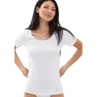 MEY COTTON Pure Short-Sleeved Top Weiß Baumwolle 46 Damen