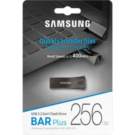 Samsung BAR Plus 256 GB titan grau USB 3.1 MUF-256BE4/APC