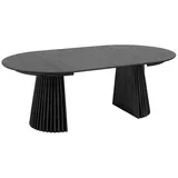 VCM Esstisch mit Auszug Osaka Ø 120/ 200 cm Holz Schwarz