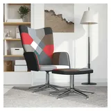 vidaXL Relaxsessel mit Hocker Patchwork Stoff