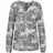 GOLDNER Florale Druckbluse mit V-Ausschnitt schwarz 23