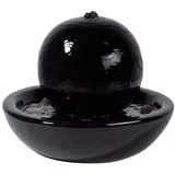 Dobar Design Keramik Zimmerbrunnen Kugel, Schwarz