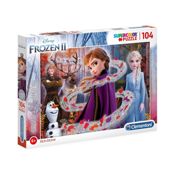 Clementoni® Puzzle Puzzle 104 Teile Glitter Puzzle Die Eiskönigin 2, Puzzleteile