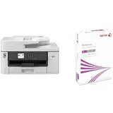 Brother MFC-J5340DW 4-in-1 Farbtintenstrahl-Multifunktionsgerät & Xerox 003R90569 Performer Kopier-/Drucker-/Universalpapier, DIN A3, 80 g/m2, 1 Pack a 500 Blatt, weiß