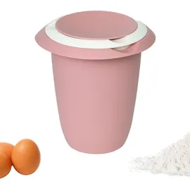Westmark Quirltopf mit zweigeteiltem Deckel, 1 l, Mit Ausgießer, Kunststoff, Rosa/Weiß, 3151227P