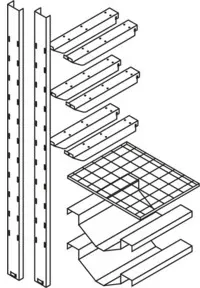 Säbu Fass-/ Gitterrostregal für Kleingebinde und 2x 50/60 L Fass