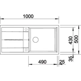 Blanco Metra XL 6 S Einbau vulkangrau + Excenterbetätigung