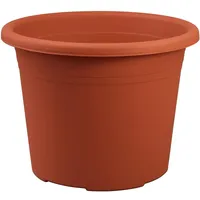 Dehner Kunststoff-Blumentopf Cylindro, rund, terrakotta