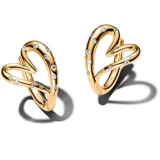 Pandora Ohrstecker Creolen Herz Goldfarben 264664C01 onesize