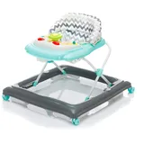 Fillikid Gehfrei Lauflernwagen Exclusiv | Lauflernhilfe mit Spielbrett & Anti-Rutsch-Funktion | Lauflernwagen 3 fach höhenverstellbar | Baby Walker mit waschbaren Einhang