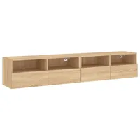 VidaXL TV-Wandschränke 2 Stk. Sonoma-Eiche 80x30x30 cm Holzwerkstoff