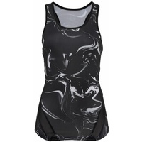 LASCANA ACTIVE Funktionsshirt »-Sportshirt Black Marble«, mit breitem Racerback, Gr. 48/50, schwarz-marmoriert,