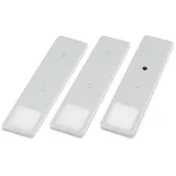 Kalb Material Für Möbel kalb LED Unterbauleuchten SET Solid2, silbergrau mit mech. Schalter, 3W, 200cm Kabellänge, 3er Set neutralweiss