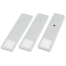 Kalb Material Für Möbel kalb LED Unterbauleuchten SET Solid2, silbergrau mit mech. Schalter, 3W, 200cm Kabellänge, 3er Set neutralweiss