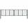 vidaXL Mesh-Gartentor 400 x 125 cm Grau/Stahl
