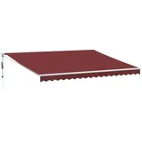 vidaXL Markise Automatisch Burgunderrot 450x300 cm
