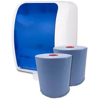 Blanc HYGIENIC SET: Handtuchrollenspender Autocut, Blanc Cosmos + 2