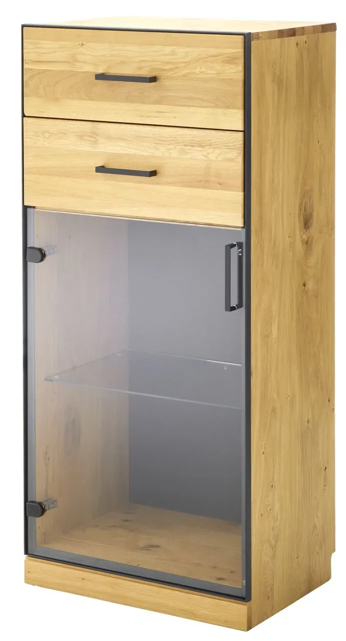 Linea Natura Vitrinenschrank LINKS ADMIRAL - B/H/T ca. 55,00x122,00x40,00